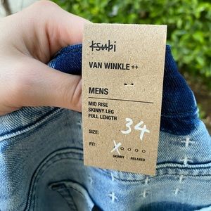 Ksubi Van Winkle Skinny Trashed Dreams size 34